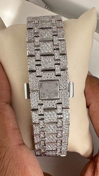 back side Bust Down Ap Moissanite​ Watch