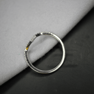 Curved Moissanite Wedding Band