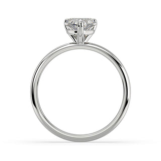 1 Carat Heart Shape Solitaire Moissanite Ring in Yellow Gold