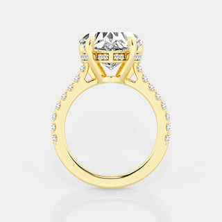 2 Ct Heart Cut Hidden Halo Moissanite Ring In White Gold