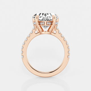 2 Ct Heart Cut Hidden Halo Moissanite Ring In White Gold