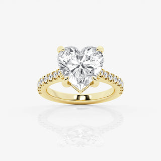 2 Ct Heart Cut Hidden Halo Moissanite Ring In White Gold