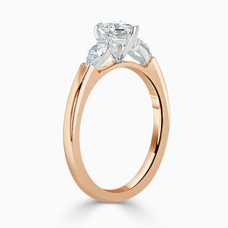 1.80 Ct Heart Shape Moissanite Three Stone Ring in White Gold