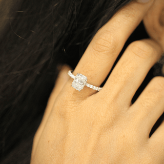 Hidden Halo Moissanite Engagement Ring