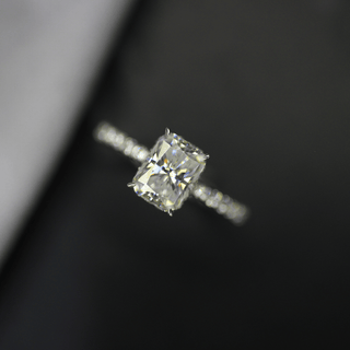 Hidden Halo Moissanite Engagement Ring