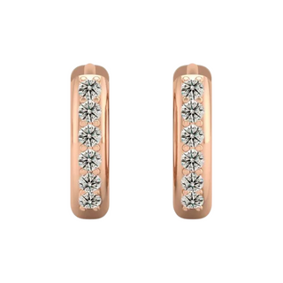 0.60 Ct Round Cut Moissanite Hoop Earrings For Unisex
