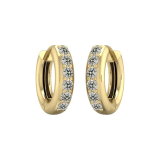 0.60 Ct Round Cut Moissanite Hoop Earrings For Unisex