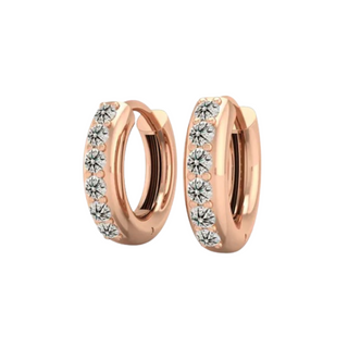 0.60 Ct Round Cut Moissanite Hoop Earrings For Unisex