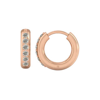 0.60 Ct Round Cut Moissanite Hoop Earrings For Unisex