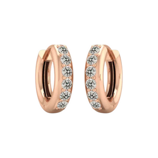 0.60 Ct Round Cut Moissanite Hoop Earrings For Unisex