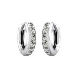 0.60 Ct Round Cut Moissanite Hoop Earrings For Unisex