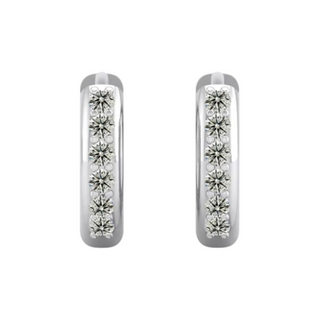 0.60 Ct Round Cut Moissanite Hoop Earrings For Unisex