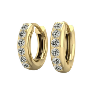 0.60 Ct Round Cut Moissanite Hoop Earrings For Unisex