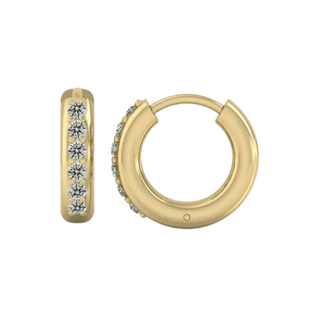 0.60 Ct Round Cut Moissanite Hoop Earrings For Unisex