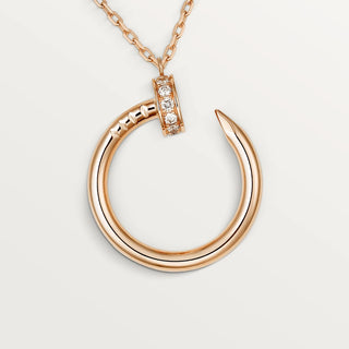 0.20 Carat Curved Nail Moissanite Unisex Pendant In White Gold