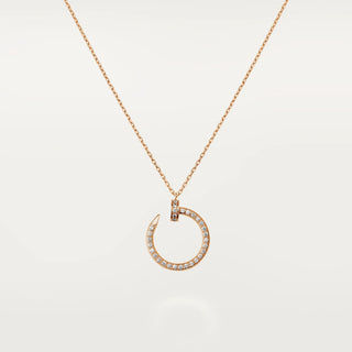 0.20 Carat Curved Nail Moissanite Unisex Pendant In White Gold