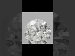 Video showing a dazzling round moissanite stone slowly spinning to reveal its radiant sparkle and fiery brilliance in detail.