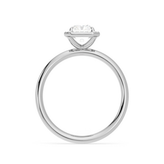 2 Ct Radiant Cut Halo Moissanite Ring in White Gold