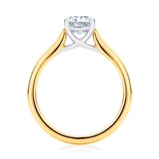 1.20 Carat Radiant Cut Moissanite Solitaire Ring in White Gold