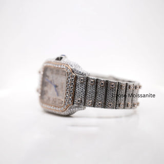 Santos Moissanite Diamond Watch