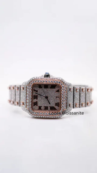 Santos Moissanite Diamond Watch