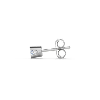 0.20 Carat Round Cut Moissanite Solitaire Studs For Men
