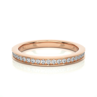 1.30 mm Moissanite Channel Setting Ring rose gold