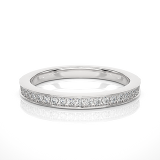 1.30 mm Moissanite Channel Setting silver