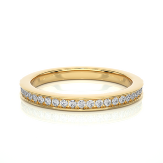 1.30 mm Moissanite Channel Setting Ring yellow gold
