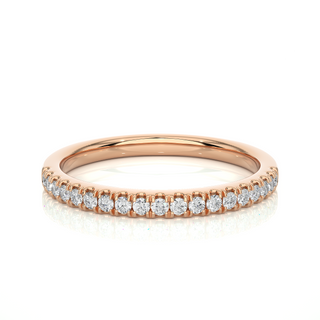 1.40 mm V-split Moissnaite Ring rose gold