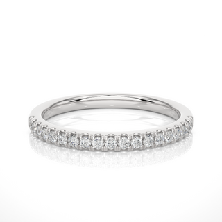 1.40 mm V-split Moissnaite Ring silver