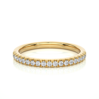 1.40 mm V-split Moissnaite Ring yellow gold