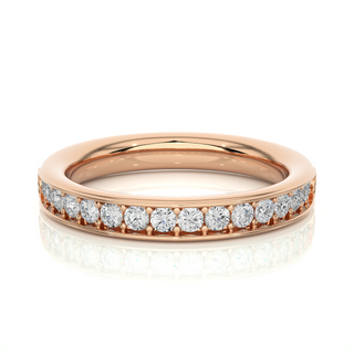 1.90mm Moissanite Engagement Band rose gold