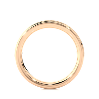 1.90 Mm Pave Set Round Moissanite Wedding Band In Rose Gold Loose Moissanite