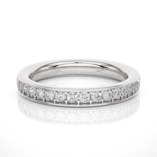 1.90mm Moissanite Engagement Band silver