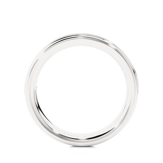 1.90 Mm Pave Set Round Moissanite Wedding Band In White Gold Loose Moissanite