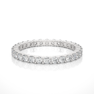 2.00mm Round Stone Engagement Ring silver
