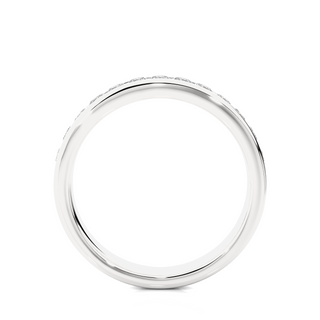 2.20 Mm Moissanite Channel Set Wedding Band In Silver