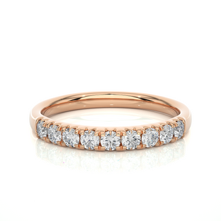 2.40mm Round Stone Moissanite Ring rose gold
