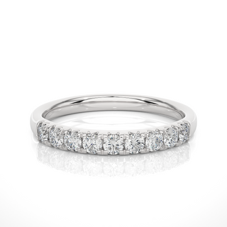 2.40mm Round Stone Moissanite Ring silver