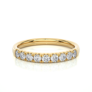 2.40mm Round Stone Moissanite Ring yellow gold