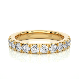 1.5 Carat French V-Split Moissanite Eternity Band in Silver