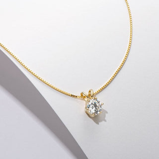 2 Carat Round Cut Solitaire Moissanite Solitaire Pendant in Silver