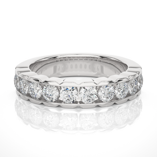 3.00 mm Moissanite Engagement Ring silver