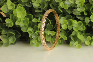 1.50 Ct Round Cut Moissanite Bangle Bracelet in Yellow Gold For Women