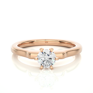 Basket Setting Four Prong Ring rose gold