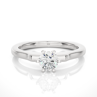 1 Ct Basket Set Moissanite Solitaire Ring In Rose Gold