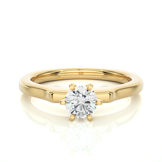 1 Ct Basket Set Moissanite Solitaire Ring In Rose Gold