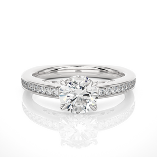 Basket Setting With Filigree Pattern Moissanite Ring silver