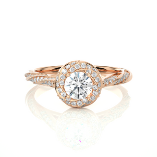 1.50 Carat 925 Sterling Silver Moissanite Ring in Halo Setting